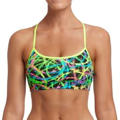 Funkita Swim Crop Top Women, Multicolore