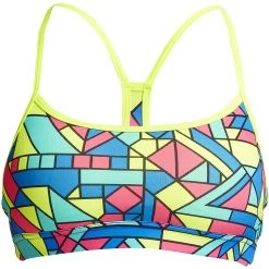 Funkita Swim Crop Top Women, Multicolore