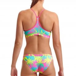 Funkita Swim Crop Top Women, bleu/rose -Natation Femme Soldes funkita swim crop top women hawaiian heaven 3