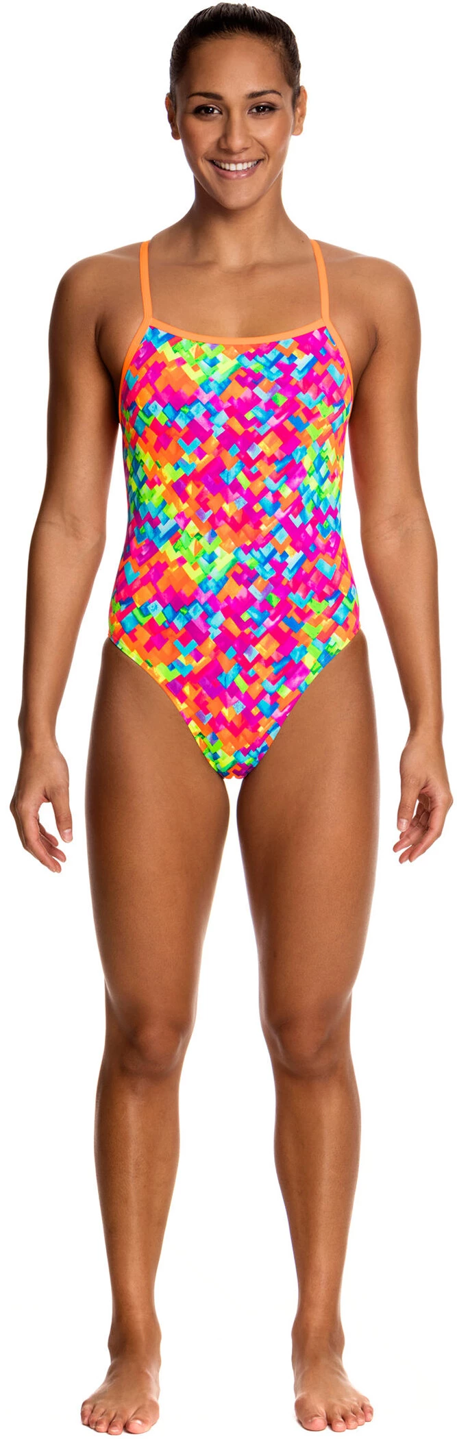 Funkita Tie Me Tight One Piece Femme, bleu/orange 4 Funkita Tie Me Tight One Piece Femme, bleu/orange – Image 2