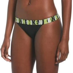 Nike Swim Logo Tape Banded Bikini Bottoms Women, noir