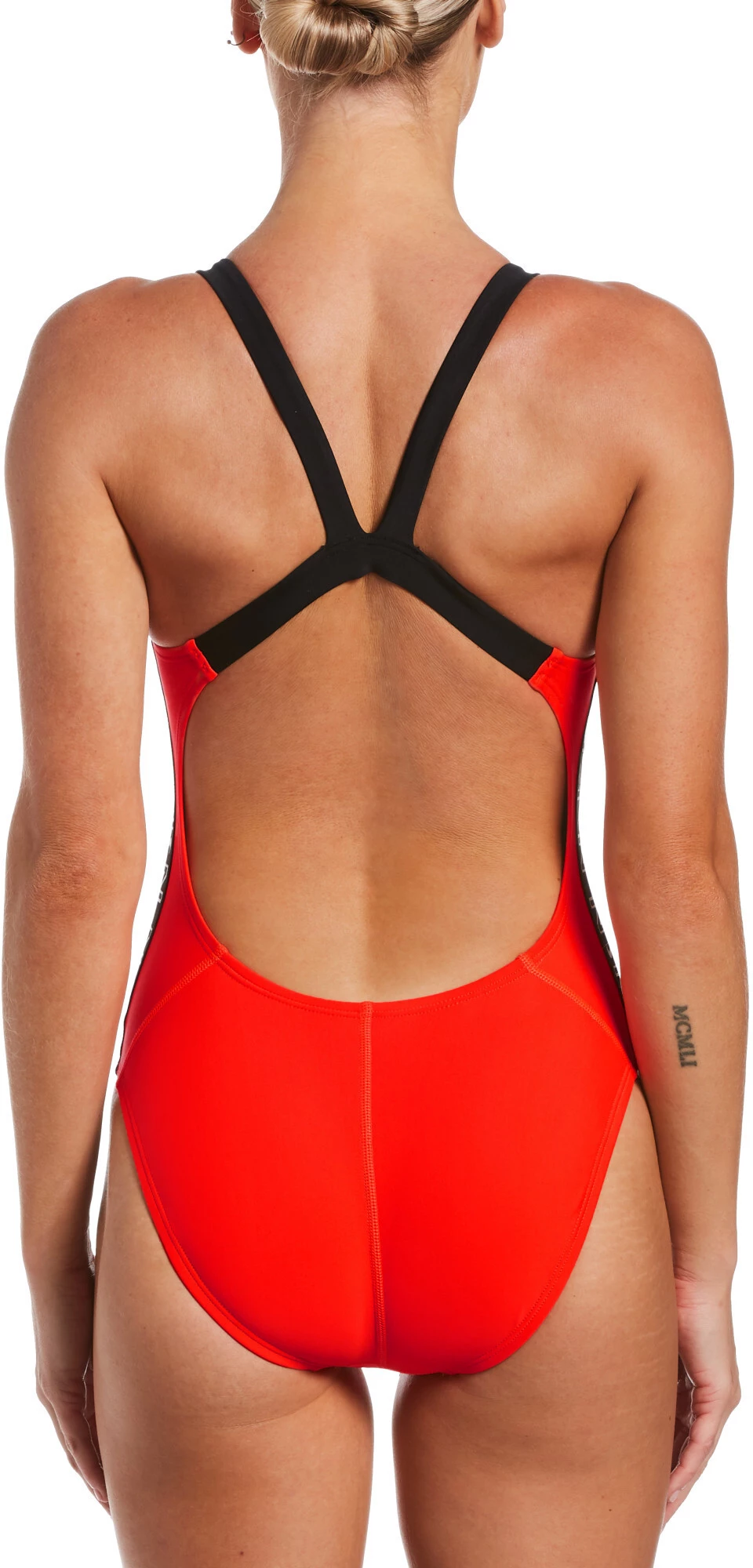 Nike Swim Logo Tape Fastback One Piece Swimsuit Women, noir 4 Nike Swim Logo Tape Fastback One Piece Swimsuit Women, noir – Image 2
