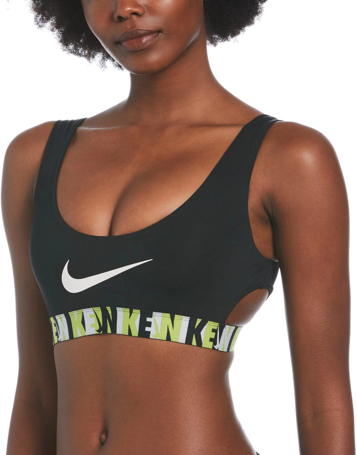 Nike Swim Logo Tape Scoop Neck Bikini Top Women, rose 3 Nike Swim Logo Tape Scoop Neck Bikini Top Women, rose