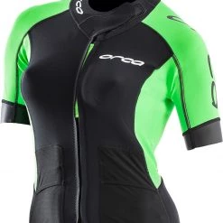 ORCA Swimrun Core T-shirt zippé Femme, noir/vert