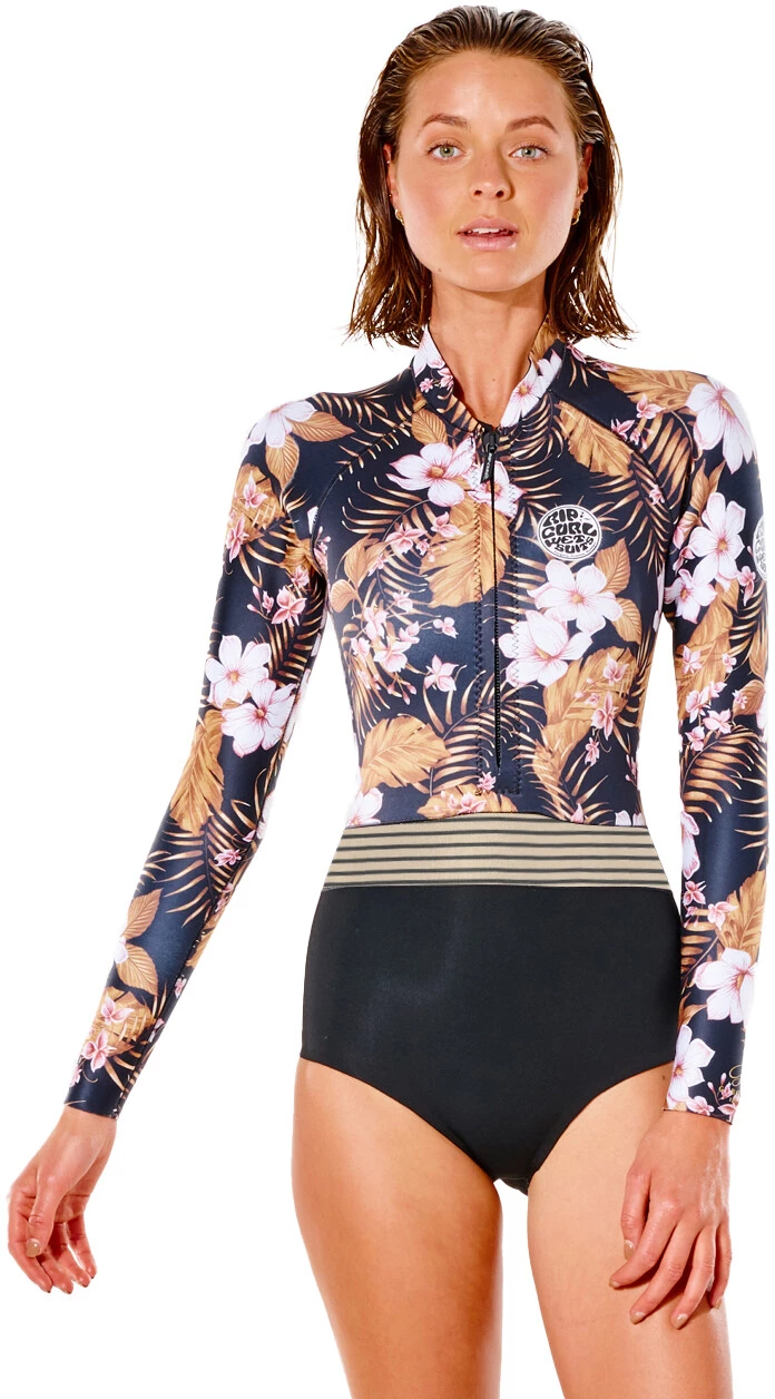 Rip Curl G-Bomb L/S Front Zip Spring Suit Women, Multicolore/noir 3 Rip Curl G-Bomb L/S Front Zip Spring Suit Women, Multicolore/noir