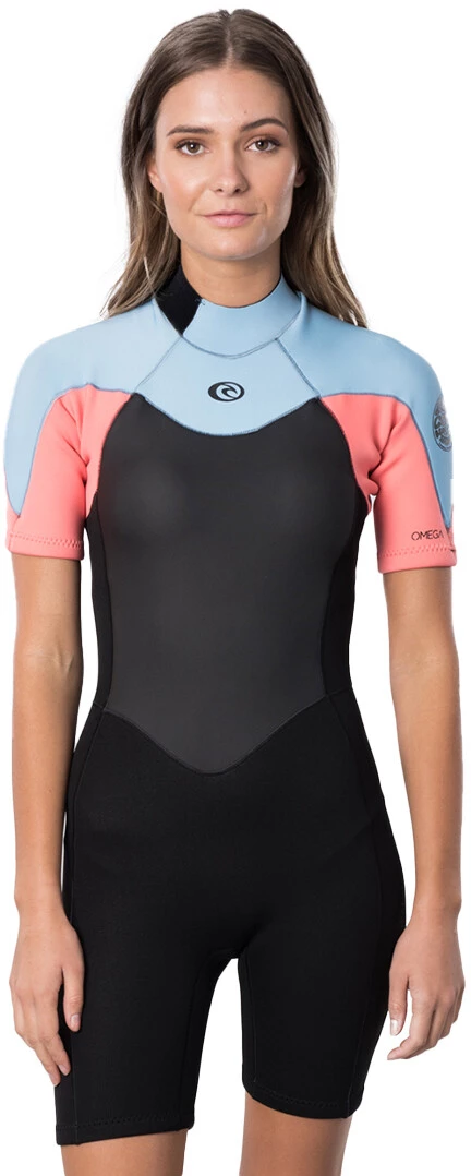 Rip Curl Omega Combinaison de printemps à fermeture éclair arrière manches courtes 1,5mm Femme, noir/gris 3 Rip Curl Omega Combinaison de printemps à fermeture éclair arrière manches courtes 1,5mm Femme, noir/gris