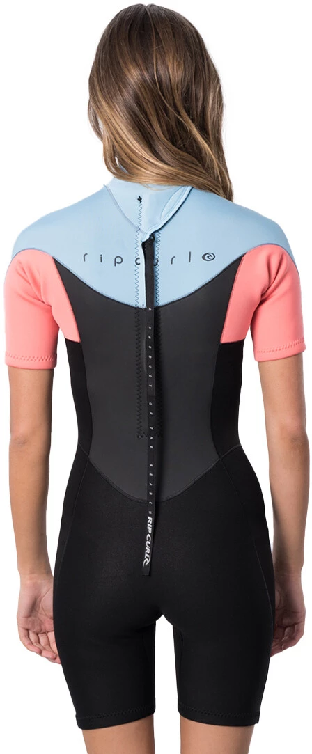 Rip Curl Omega Combinaison de printemps à fermeture éclair arrière manches courtes 1,5mm Femme, noir/gris 5 Rip Curl Omega Combinaison de printemps à fermeture éclair arrière manches courtes 1,5mm Femme, noir/gris – Image 3