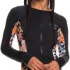 Roxy PT Beach Classics LS Front Zip Rashguard Women, noir/Multicolore 2 Roxy PT Beach Classics LS Front Zip Rashguard Women, noir/Multicolore -Natation Femme Soldes roxy pt beach classics ls front zip rashguard women anthracite s island vibes 1