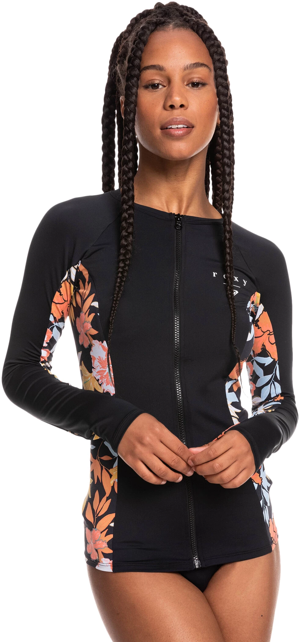 Roxy PT Beach Classics LS Front Zip Rashguard Women, noir/Multicolore 3 Roxy PT Beach Classics LS Front Zip Rashguard Women, noir/Multicolore