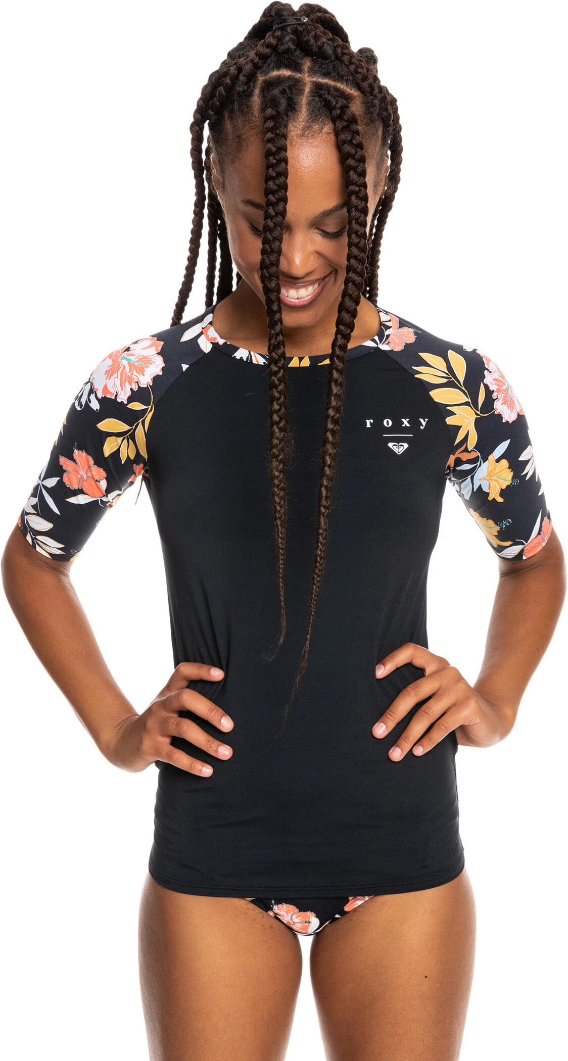 Roxy PT Beach SS Rashguard Lycra Women, noir/Multicolore 3 Roxy PT Beach SS Rashguard Lycra Women, noir/Multicolore