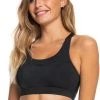 Roxy Roxy Active High Performance Top Women, noir 1 Roxy Roxy Active High Performance Top Women, noir -Natation Femme Soldes roxy roxy active high performance top women anthracite 1