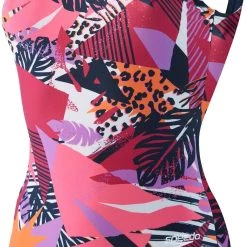 Speedo Allover U-Back Swimsuit Women, rose/Multicolore