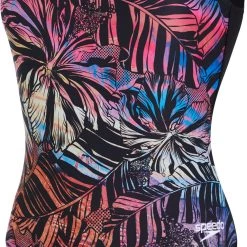 Speedo Allover U-Back Swimsuit Women, Multicolore/noir