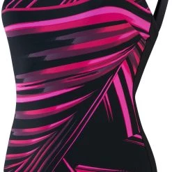 Speedo AmberGlow Printed Shaping Swimsuit Women, noir/rose