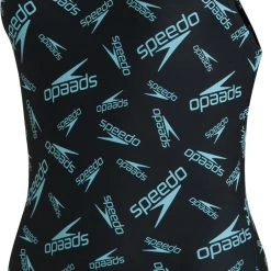 Speedo Boom Logo Allover Medialist Swimsuit Women, noir/rose