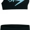 Speedo Boom Logo Placement Bikini Women, noir 1 Speedo Boom Logo Placement Bikini Women, noir -Natation Femme Soldes speedo boom logo placement bikini women black light adriatic 1