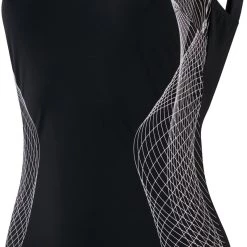 Speedo Crystallux Printed Shaping Swimsuit Women, noir