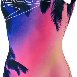 Speedo Digital Placement U-Back Swimsuit Women, rose/Multicolore