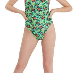 Speedo Melon Allover V-Back Swimsuit Women, vert/rouge 9 Speedo Melon Allover V-Back Swimsuit Women, vert/rouge -Natation Femme Soldes speedo melon allover v back swimsuit women atom lime electric pink fake green 2