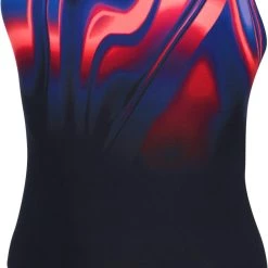 Speedo Placement Digital Powerback Swimsuit Women, noir/vert