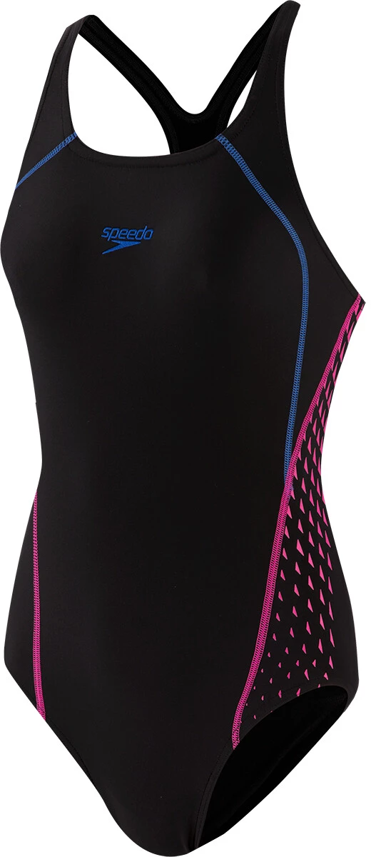 Speedo Placement Panel Muskleback Swimsuit Women, noir/rose 3 Speedo Placement Panel Muskleback Swimsuit Women, noir/rose