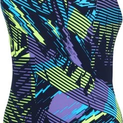 Speedo Placement Powerback Swimsuit Women, Multicolore