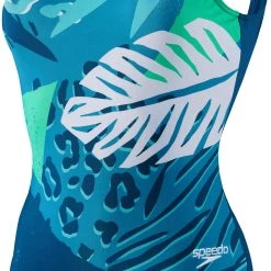 Speedo Placement U-Back Swimsuit Women, bleu