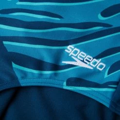 Speedo Placement U-Back Swimsuit Women, bleu -Natation Femme Soldes speedo placement u back swimsuit women leaf2 petrol absinthe white 5