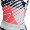 Speedo Placement U-Back Swimsuit Women, bleu/Multicolore 2 Speedo Placement U-Back Swimsuit Women, bleu/Multicolore -Natation Femme Soldes speedo placement u back swimsuit women revival black white sky lava red 1 1