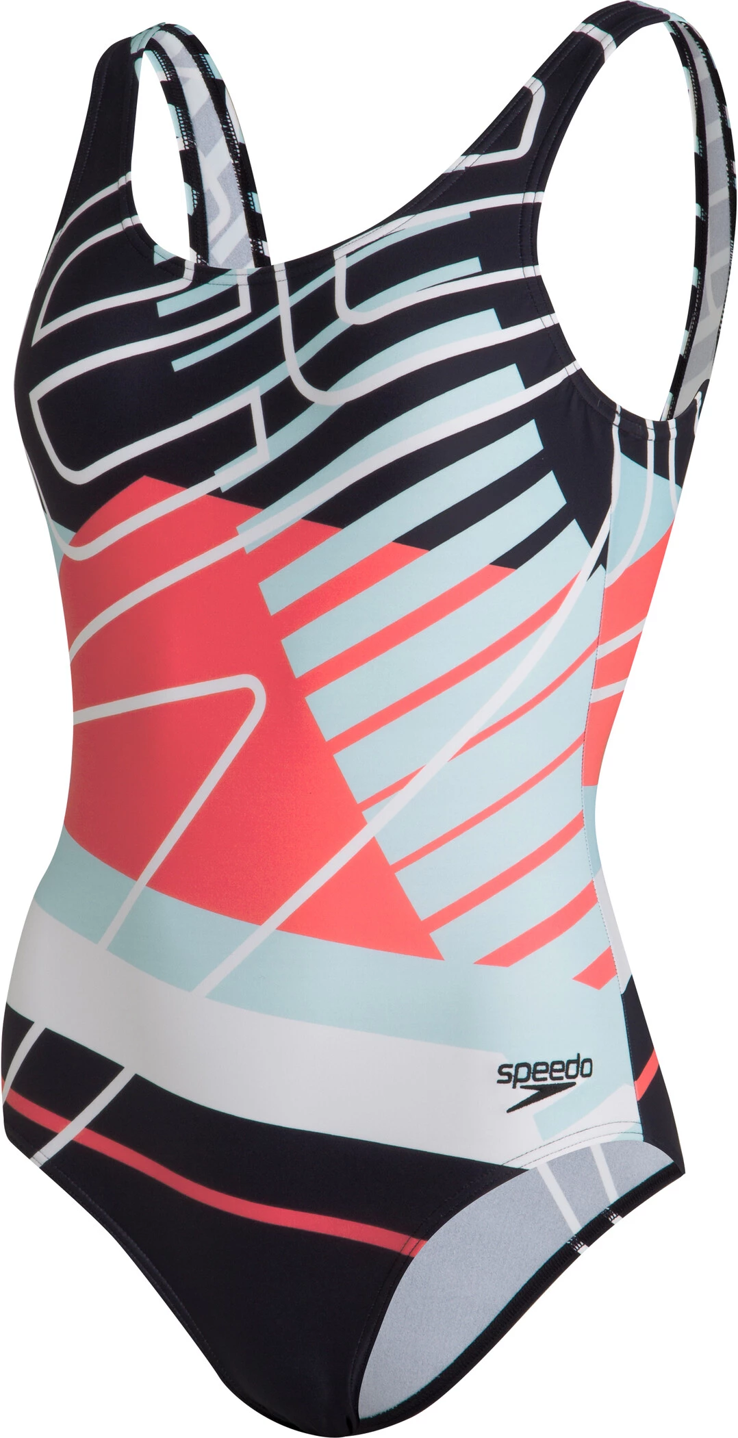 Speedo Placement U-Back Swimsuit Women, noir/Multicolore 3 Speedo Placement U-Back Swimsuit Women, noir/Multicolore