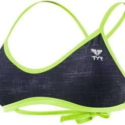 TYR Sandblasted Mojave Haut de maillot de bain Ă nouer Femme, bleu